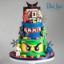 This Ninjago Lego cake would be any 10 year old lego lovers dream cake.  Everything on this cake is handmade, from t… | Lego birthday cake, Cake, Birthday  cake kids