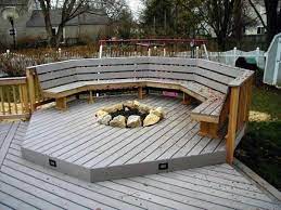 Fire Pit On Wood Deck Fire Pit Seating