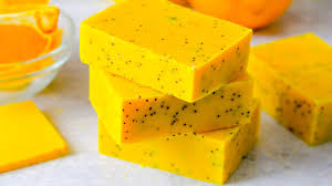 orange poppy seed cold process soap