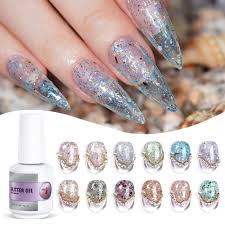 summer glitter gel nail polish manicure