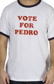 Vote For Pedro Napoleon Dynamite T Shirt Classic White Blue
