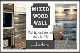 Mixed Wood Wall Easy Diy