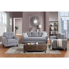 Flared Arm 3 Piece 6 Seater Sofa Set