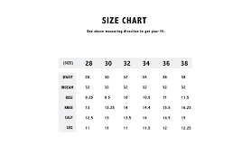 Denim Jeans Size Chart Profound Aesthetic