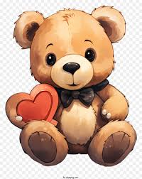cute teddy bear with symbolizing