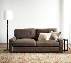 turner square arm leather sofa