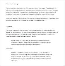 Example Of Good Executive Summary Report Template For A