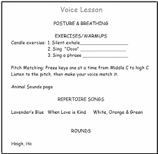 how to teach voice lessons for the