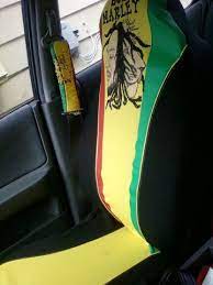 2 Bob Marley Rasta Car Seat Covers