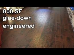 how to glue down engineered floor to a