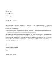 Job Acceptance Letter Sample Thank You Resume Examples and Sample  