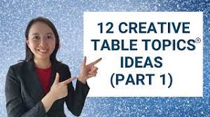 12 creative table topics ideas part 1