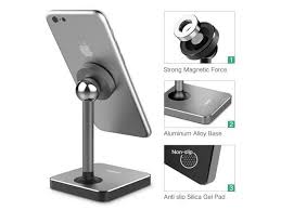 Cable holder for 2.5mm to 6mm thickness (almost universal). Magnetic Desk Phone Mount Tabletop Stand Cell Phone Holder For Iphone X Iphone 8 Google Pixel Samsung Nokia Lg Smartphone Gray 40358 Newegg Com
