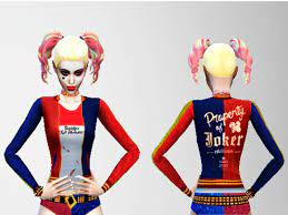 the sims resource harley quinn top