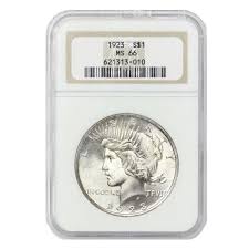 1923 1 Silver Peace Ngc Ms66