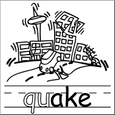 Earthquake clipart don t panic. Clip Art Basic Words Ake Phonics Quake B W I Abcteach Com Abcteach