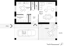 plan de maison à ée de 100 m²