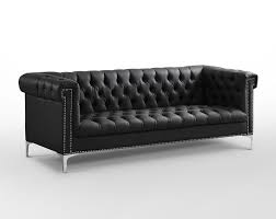 Oxford Pu Leather On Tufted Sofa