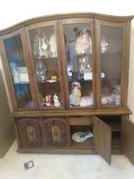Vintage 3 Tier Solid Wood China Cabinet