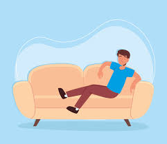 relaxing guy sitting on sofa 4204171