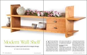 Build A Modern Wall Shelf Finewoodworking