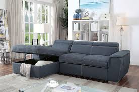 furniture of america patty blue sectional