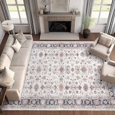 rugking area rugs 8x10 taupe vine