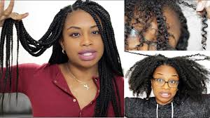 Protect your hair strands from the braiding process by giving your hair a protein treatment. Removing My Box Braids After 3 Months Journeytowaistlength Youtube