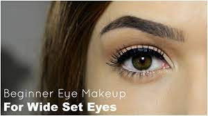 beginner eye makeup for wide set eye