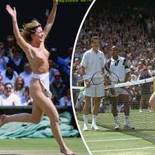 When Wimbledon gets raunchy: Moment naked blonde waitress, 23, delayed  tennis final 