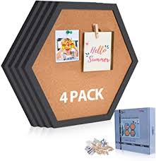 Dry erase boards are useful during meetings and lessons bulletin boards provide needed space for images, documents and more. Amazon Com Aktop Cork Bulletin Board Hexagon 4 Pack Small Framed Corkboard Tiles For Wall Thick Decorative Display Boards For Home Office Decor School Message Board With 16 Push Pin Wood Clips