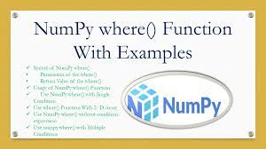 numpy where function with exles