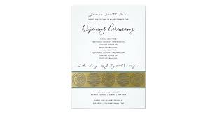 Luxe Navy Faux Gold Circle Grand Opening Ceremony Invitation Zazzle Com