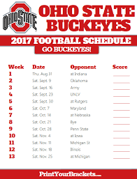 2017 Ohio State Buckeyes Football Schedule Arkansas