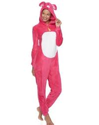 So Pink Hooded Zip Front Mouse Costume One Piece Pajamas Juniors Size L
