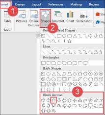 How To Draw And Manipulate Arrows In Microsoft Word