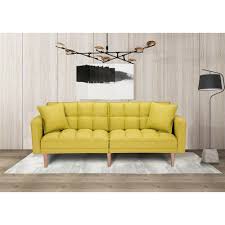 You should, because the luann twin sleeper sofa does exactly that. Upholstered Fabric Convertible Futon Sleeper Sofa Bed With Armrest 2 Pillows Loveseat Sofa Twin Sleeper Bed 600 Lbs Weight Capacity Yellow Walmart Com Walmart Com