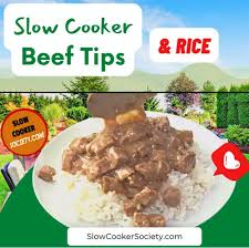 slow cooker beef tips rice recipe