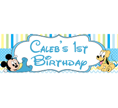 baby mickey mouse birthday banner