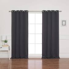 dark grey grommet blackout curtain