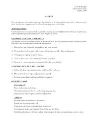 Resume Cashier Objective Duties Of A Cashier Resumes Co Best