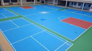 synthetic poured urethane gym floor