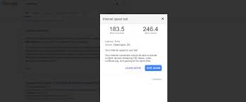 Check download, upload, ping and latency. Que Com Internet Speed Test