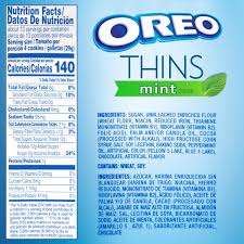 oreo thins mint flavored creme