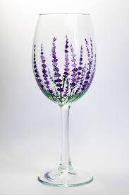 Flower Wine Glass Lavender Wine Glasses