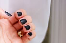textured black french manicure