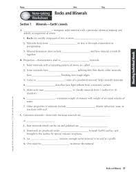 note taking worksheet minerals answers