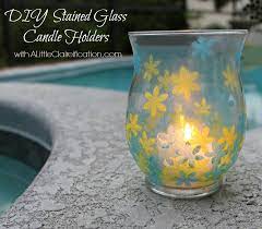 Diy Stained Glass Candle Holders A