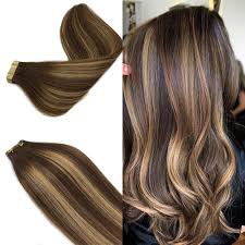 Buy products such as garnier olia oil powered permanent hair color, 1 kit at walmart and save. Labeh Straight Tape In Hair Extensions Multi Color 4 27 4 Ba Chocolate Brown Mixed Honey Blonde Remy Tape In Human Hair Extensions 20pcs 50g 20 Amazon In Beauty