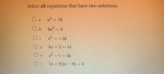Answered Select All Equations That